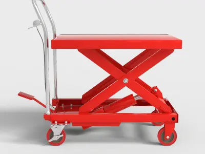 HYDRAULIC LIFT TABLE Low-poly 3D model