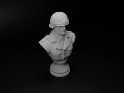 Modern Combat Soldier Bust Chess 3D print model purchase