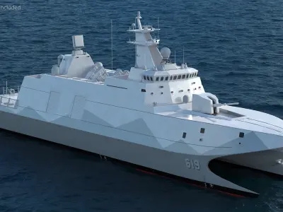 Tuo Chiang Stealth Corvette 3D model