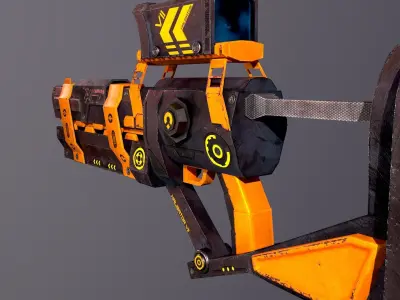 sci fi weapon Low-poly 3D model