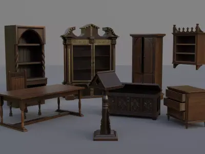 Furniture pack 1 Low-poly 3D model