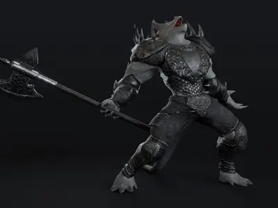 dragon knight Low-poly 3D model