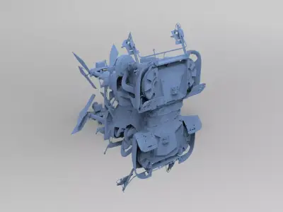 Star Wars inspired Pod Racer 1  3D model