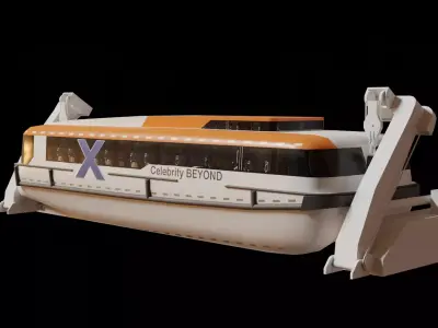 Tender Cruise Ship  Low-poly 3D model