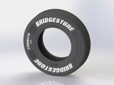 Bridgestone wheel 7 00R16 3D model