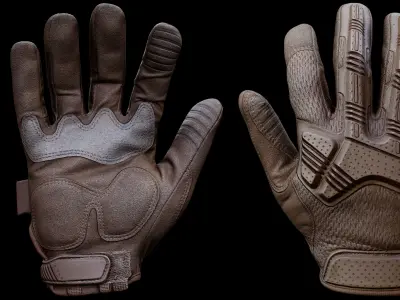 Tactical Gloves 007 Low-poly 3D model