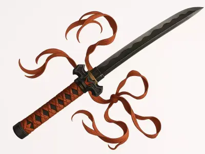 battered sword 3D model