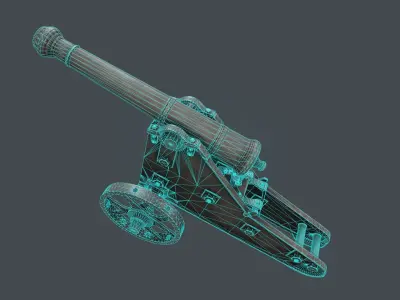 cannon Chernihiv Low-poly 3D model