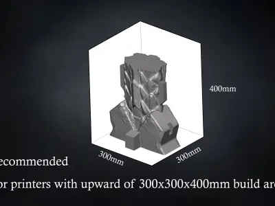 Monster Hunter World - Halberion Blade - Shield Part 3D print model