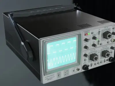 Hameg HM203 Cathode Ray Oscilloscope 4k PBR Low-poly 3D model