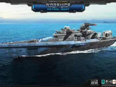 WARSHIPS - Patrol Boat  Low-poly 3D model
