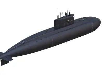 Diesel Electric Submarine Kilo Class Russian 3D model