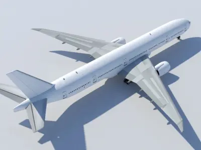 B777-300LR static Low-poly 3D model