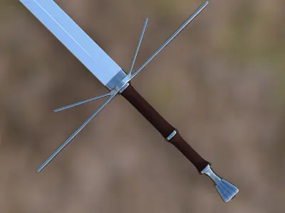 4 Greatswords Bundle for G8F 3D model