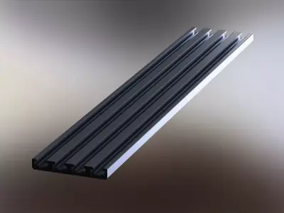 Aluminum Extruded Linear Guide Rail for Jigs Low-poly 3D model