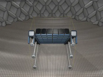 Sci-Fi Stairs - 13 - Blue Version Low-poly 3D model