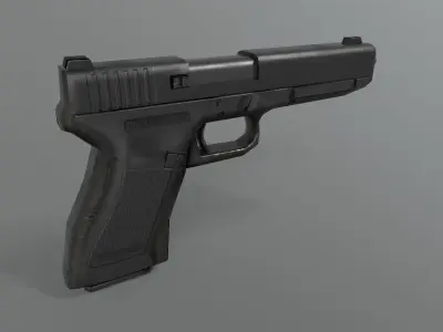 Glock Pistol - Game Ready Low-poly 3D model