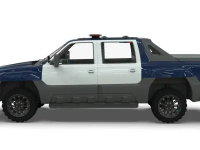 Chevrolet Avalanche Police Interceptor 2002 3D model