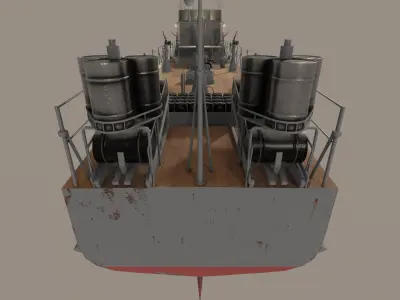Small hunter of the MO-4 type Low-poly 3D model