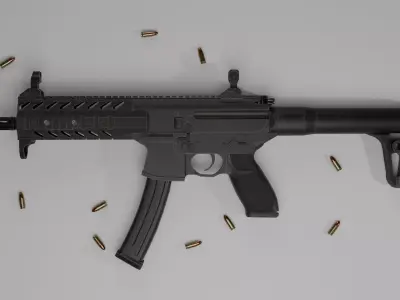Game-Ready MPX smg  Low-poly 3D model