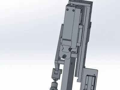 Oblique cylinder push mechanism 3D model