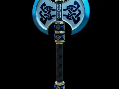 Fantasy Axe 3D model get