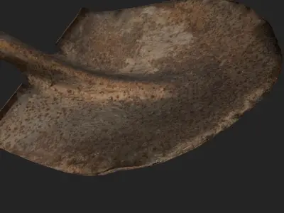 Shovel PBR 4K old Low-poly 3D model