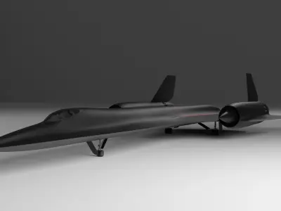 SR-71X fighter jet Low-poly 3D model