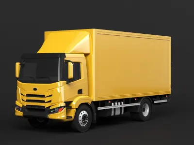 Modern Generic EU Cargo Truck 3D model purchase