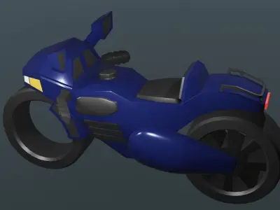 Motocycle Lowpoly Version 2 Blender 3D model