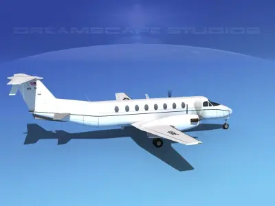 Beechcraft C-12J Huron V04 USAF 3D model