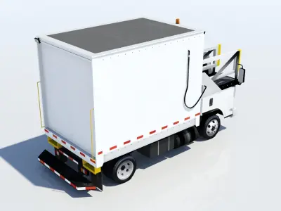  Catering Truck Small Low Poly Blank Airport Low-poly 3D model
