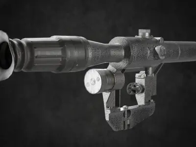 low-poly model of the soviet optical sight PSO-1 Low-poly 3D model