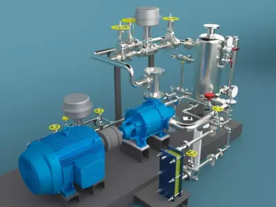 Gas compressor 3D model