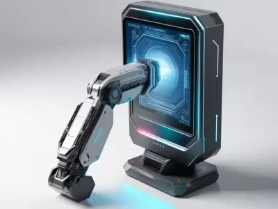 Futuristic ArmMounted Holographic Computer 3D model