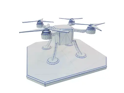 Low-polygon Drone modelwithAnim Low-poly 3D model