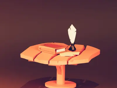 Book set Free low-poly 3D model