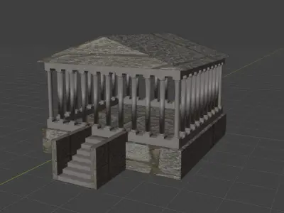 Ancient Greek Temple Arch 3D model