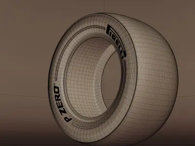 Pirelli Pzero Racing Slick Tire 3D model