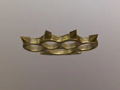 Brass knuckles game ready Low-poly 3D model purchase