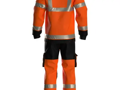 Safety Uniform - Jacket and Cargo Pants 3D model