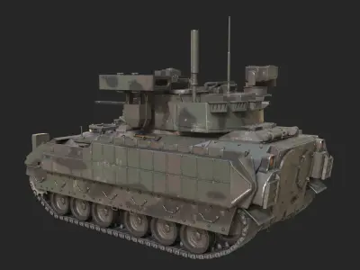 3 coatings of USA M2A3 M2 Bradley Infantry Fighting Vehicle Low-poly 3D model