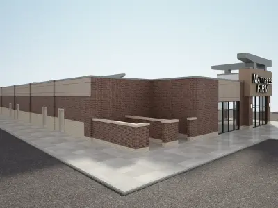 Retail Store Building 3D model get