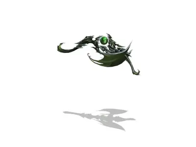 Demonic Bow Low-poly 3D model