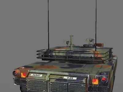  M1A1 Abrams tank low-poly 3d model Low-poly 3D model