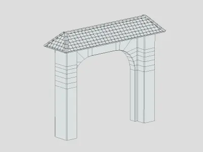 Castle Medieval Middle Ages 05 Low Poly PBR Realistic Low-poly 3D model