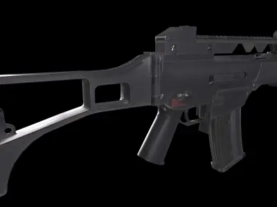 G36C Rifle Low-poly 3D model