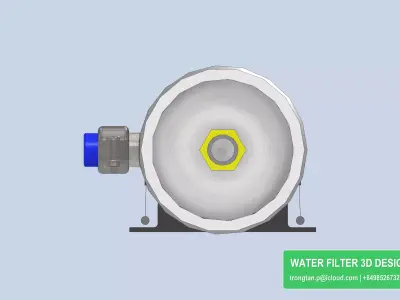 Triple Element Pressure Vessel for Industrial RO System 3D model