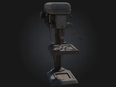 Industrial Drill Press  Precision Power for Workshop Scenes 3D model
