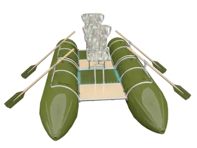 Catamaran double Low-poly 3D model